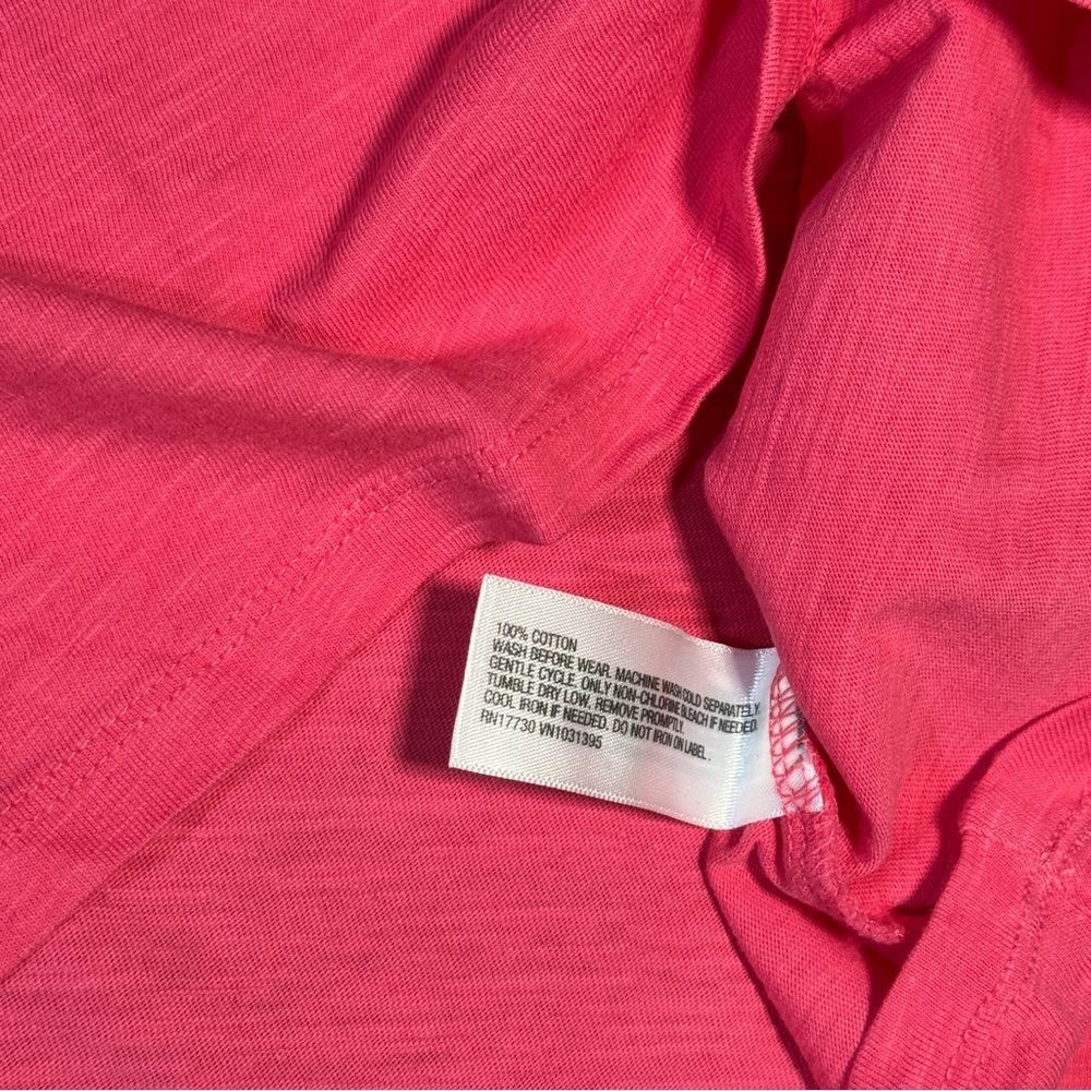 Women's Fitted V-Neck Short Sleeve T-Shirt - Universal Thread Dark Pink L 3039 - Picture 4 of 6